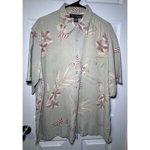 Tori Richard Men’s Short Sleeve 100% Silk Button Up Tropical Shirt Size XL NWOT